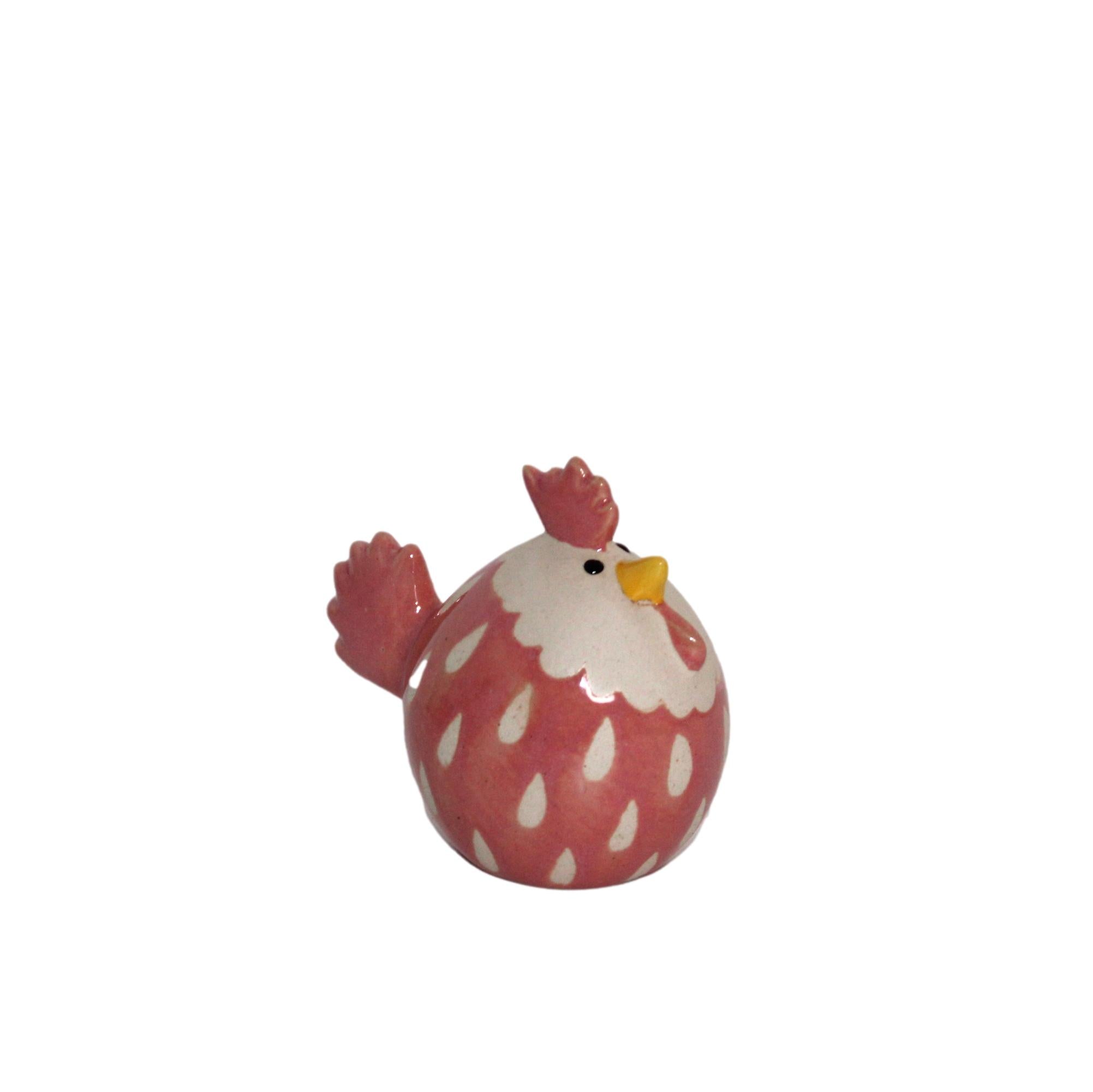 GALINHA ROSA 9,5X6X9CM