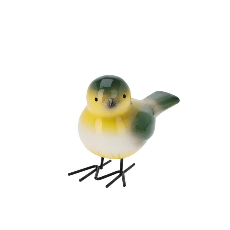 PÁSSARO AMARELO/VERDE 11CM