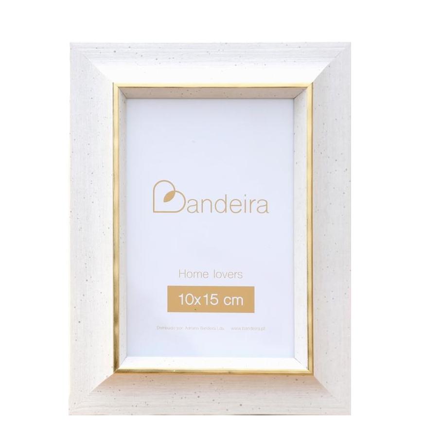 MOLDURA BRANCA/DOURADA 10X15CM