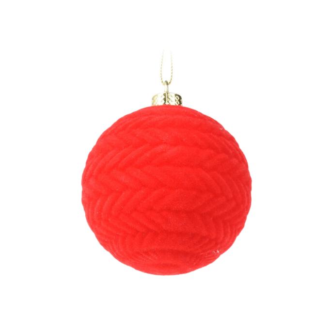 BOLA NATAL VERMELHA 8CM