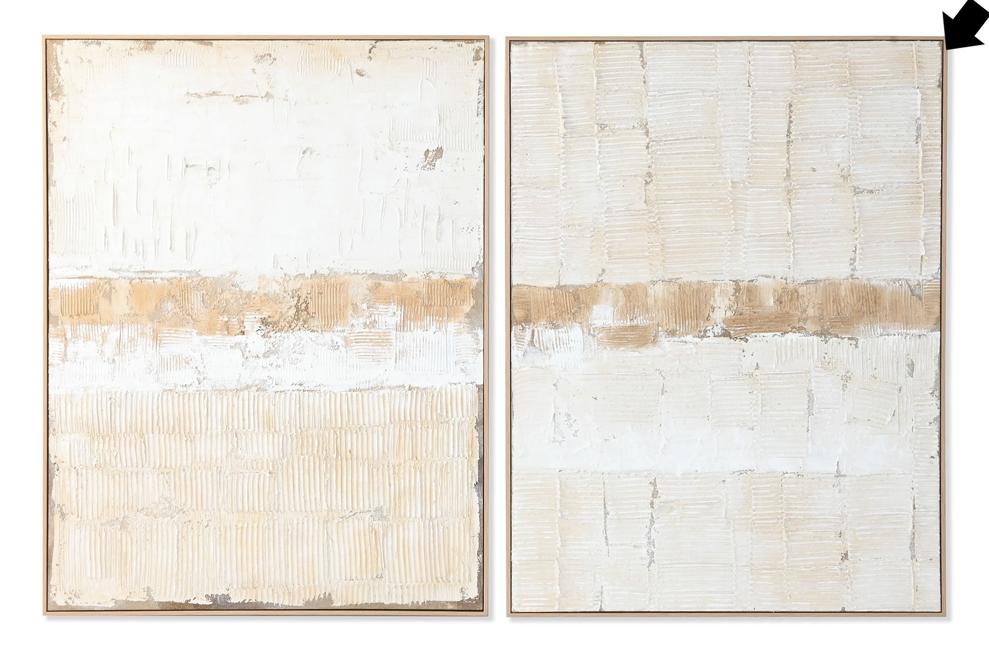 QUADRO ABSTRATO BEGE 92X122CM