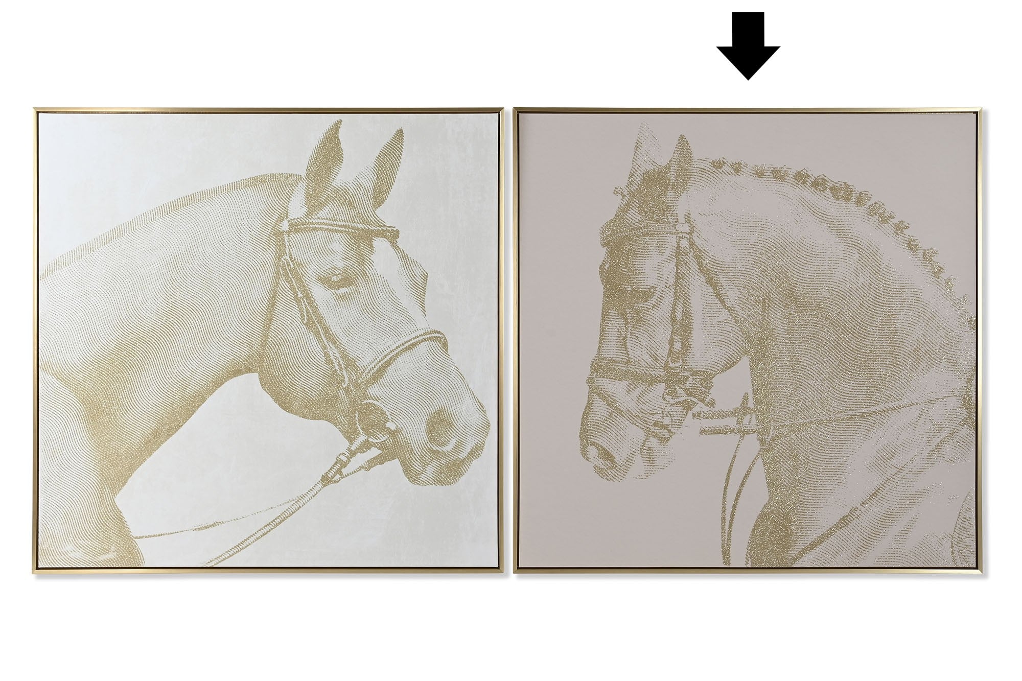 QUADRO CAVALO 103X103CM