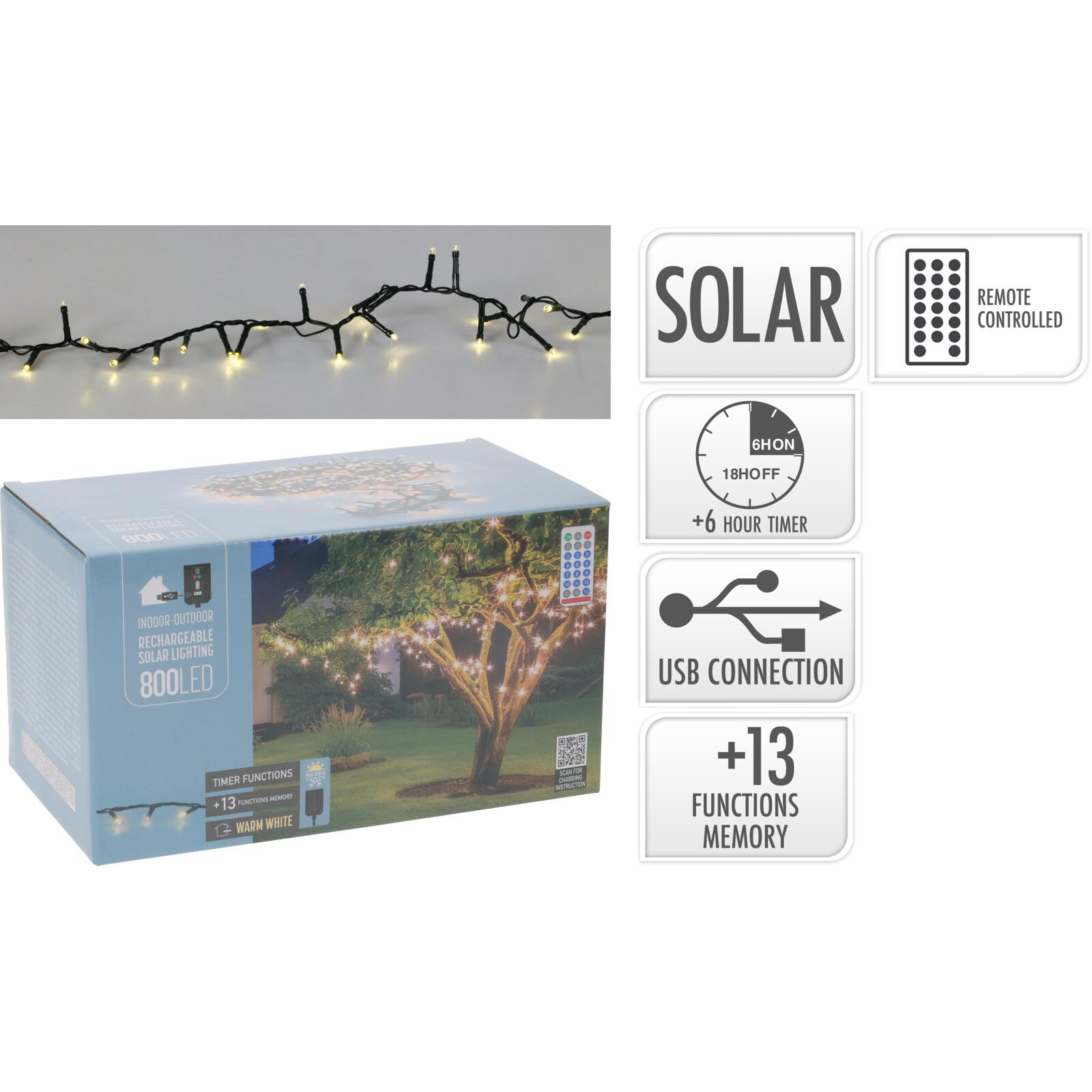 LUZES NATAL 800 LEDs C/ COMANDO 16MT