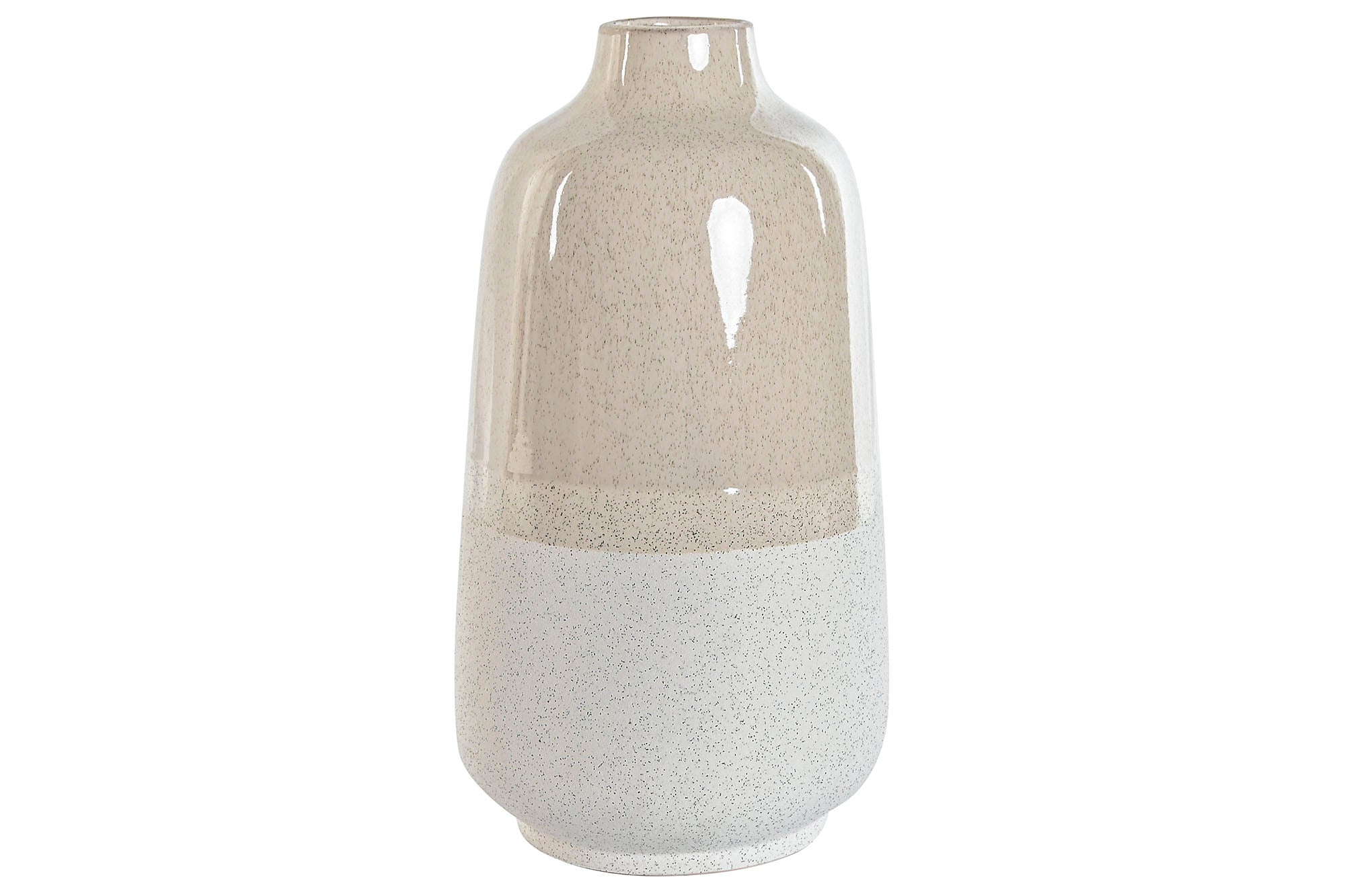 JARRÓN BEIGE 21X21X38CM