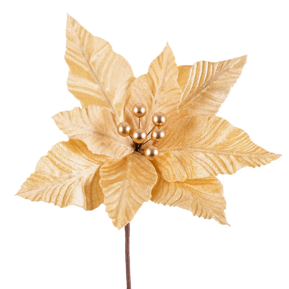 POINSETIA DOURADA 25X25X18Cm