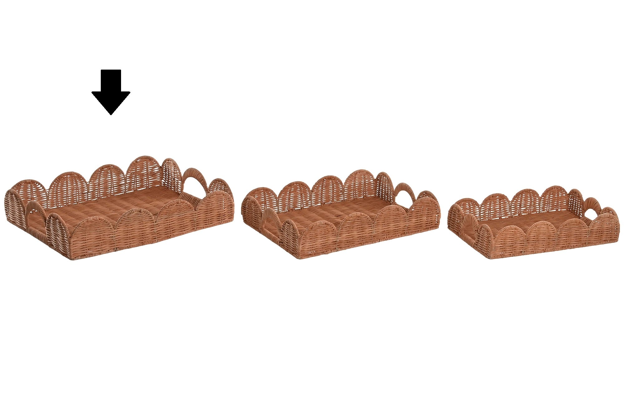 BANDEJA RATTAN 40X30X9Cm