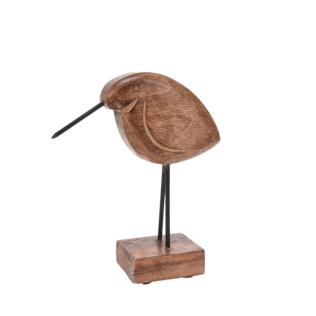 PAJARO DE MADERA 18CM
