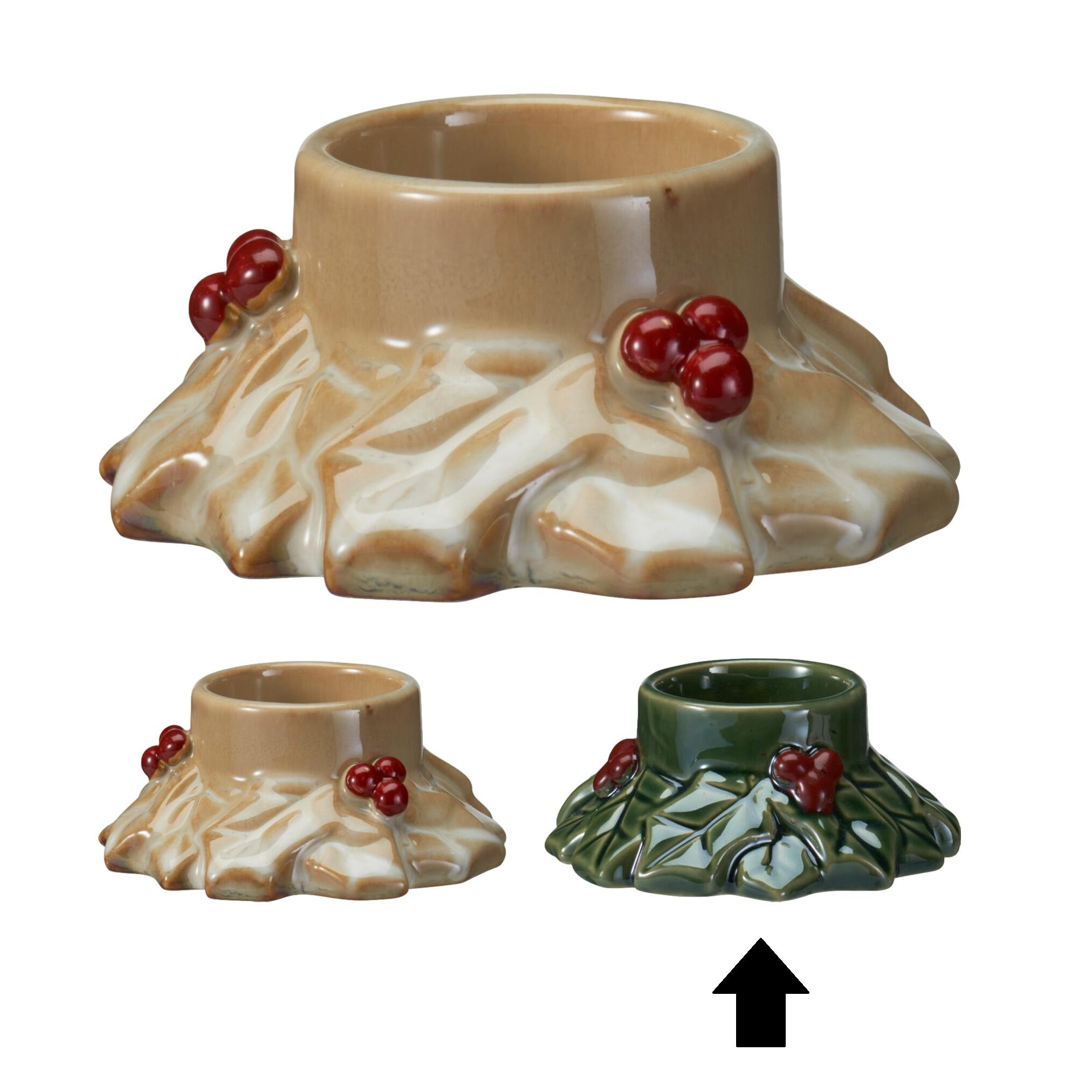 CASTIÇAL VERDE NATAL 10Cm