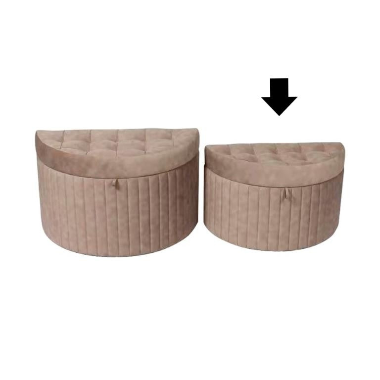 BANQUETA TAUPE C/ ARRUMAÇÃO 72X34X45CM