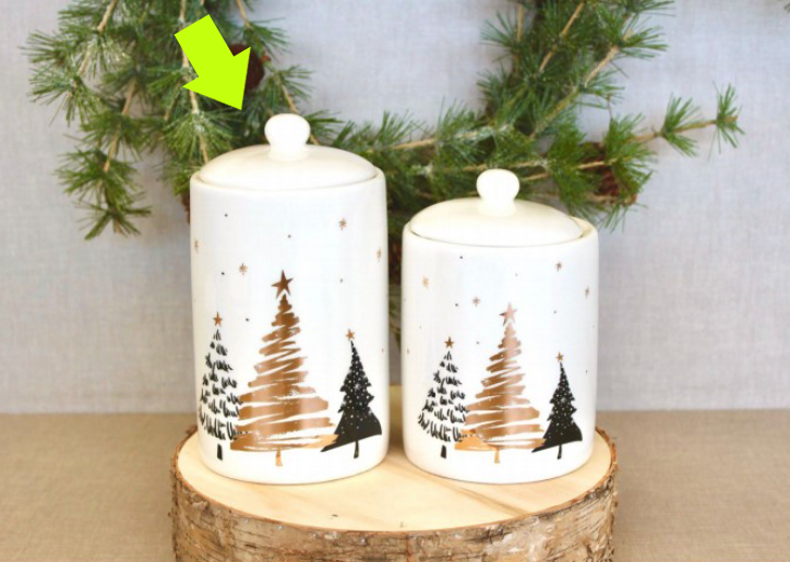 MACETA NAVIDAD CON TAPA 19 CM