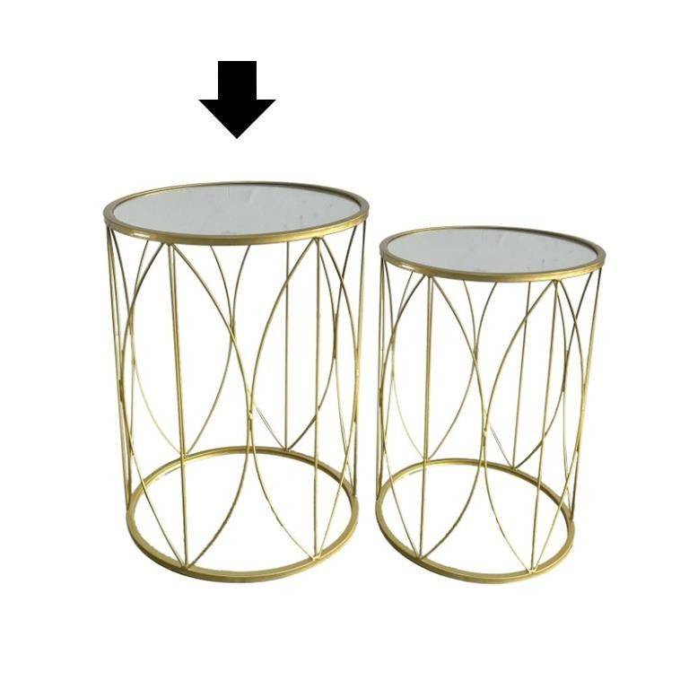 MESA APOIO DOURADA 38X52CM