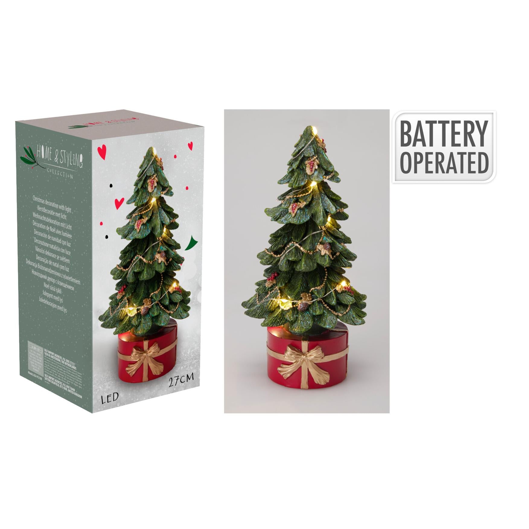 ÁRVORE NATAL C/ LED 13X27Cm