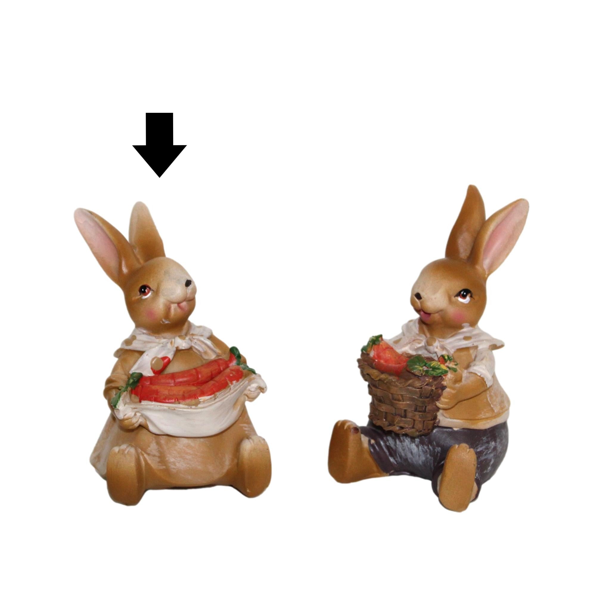 COELHA C/ CENOURAS 10X6CM