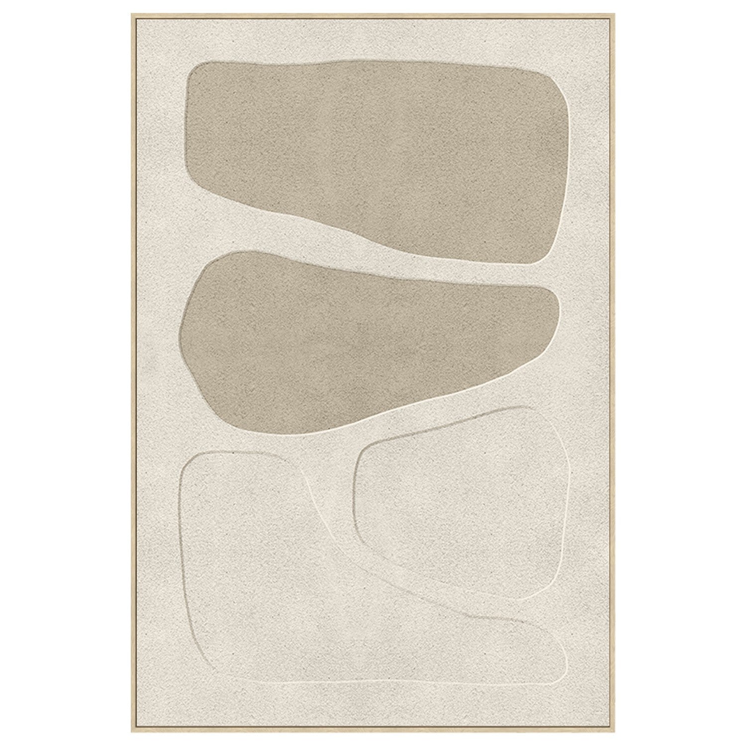 QUADRO ABSTRATO CRU/BEGE 80X120Cm