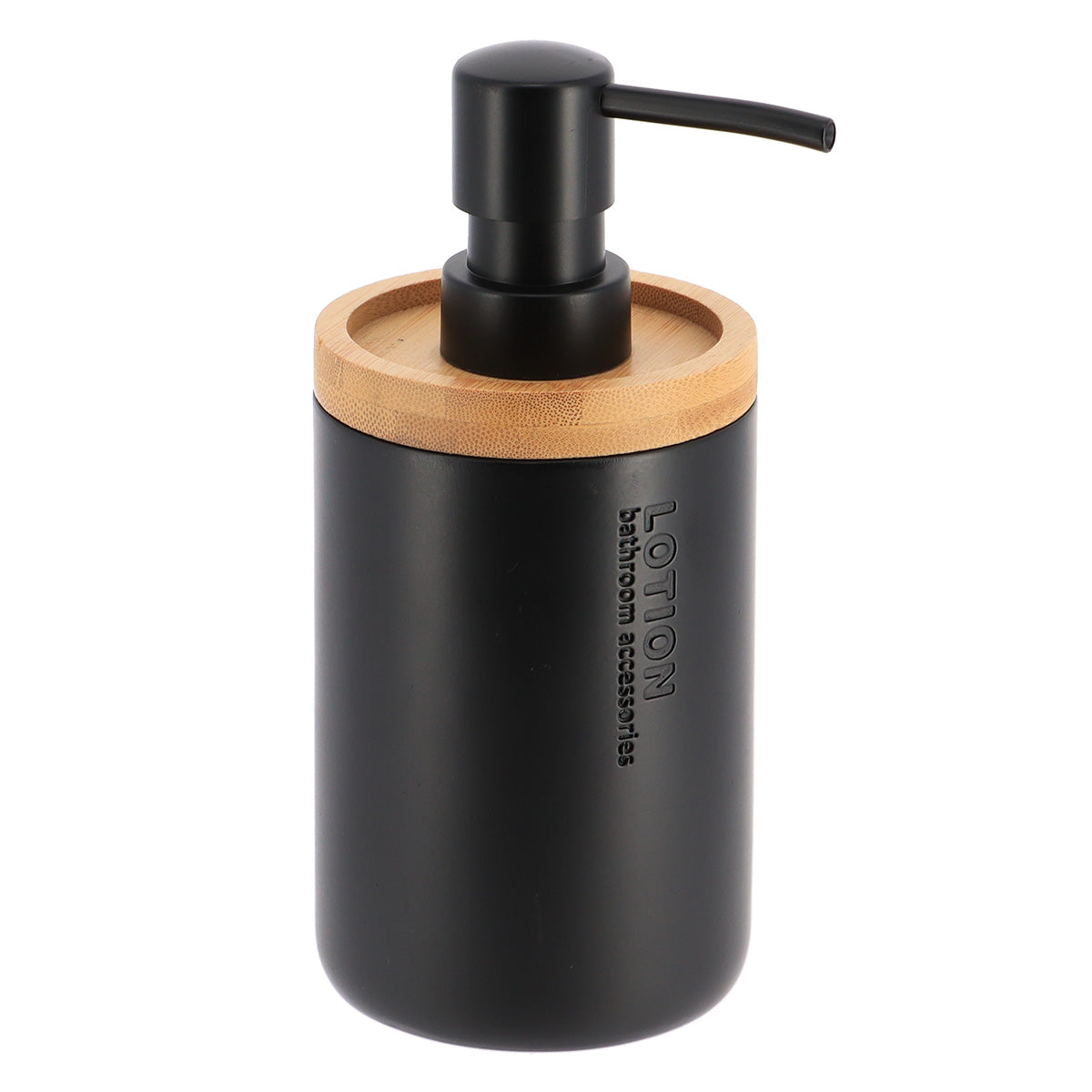 DISPENSADOR PRETO/BAMBU 280ML 7,5X17CM