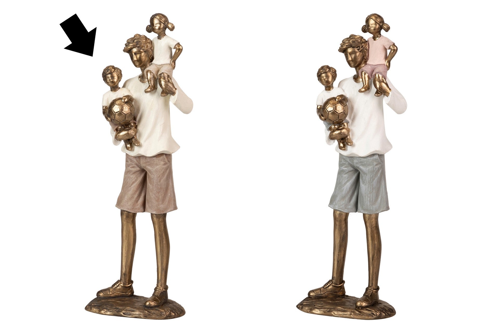 PAI E FILHOS FUTEBOL BEGE 10X7X16CM