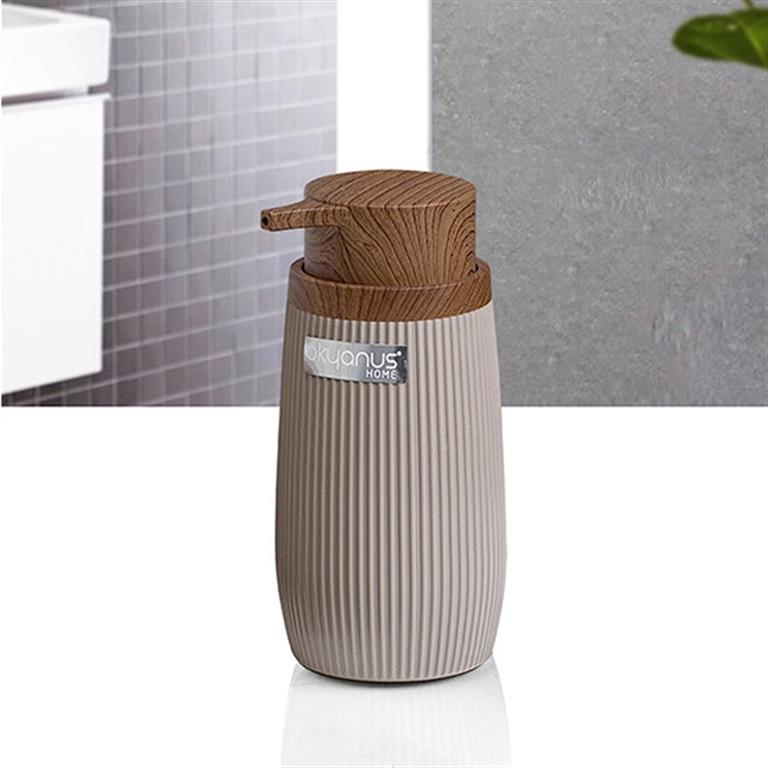 DISPENSADOR BEGE/BAMBU 7X15CM