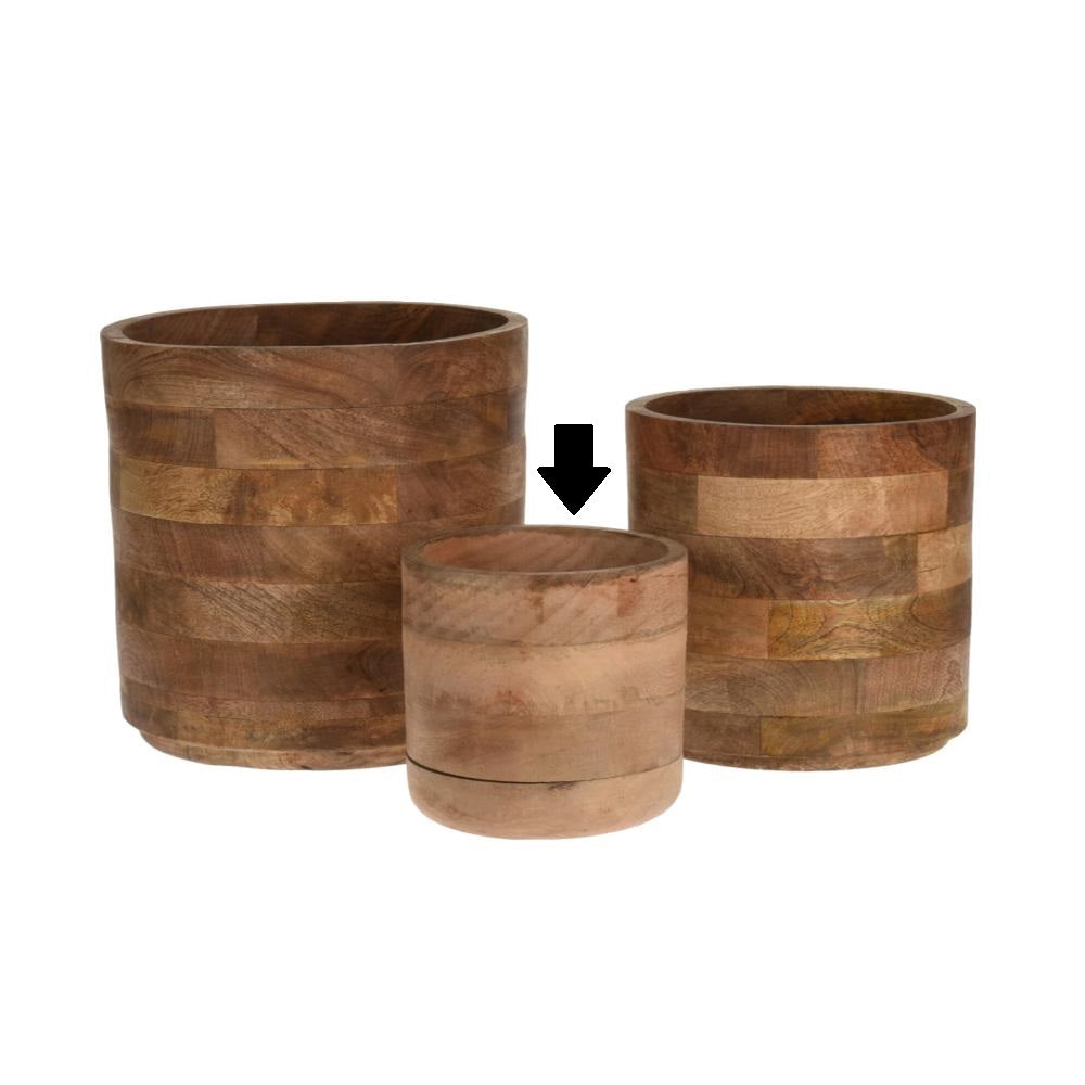 FLORES DE MADERA 15X15X17CM