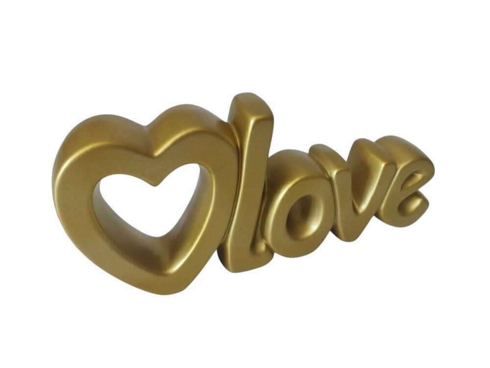 LOVE DOURADO 18,5X3,4X8,5Cm