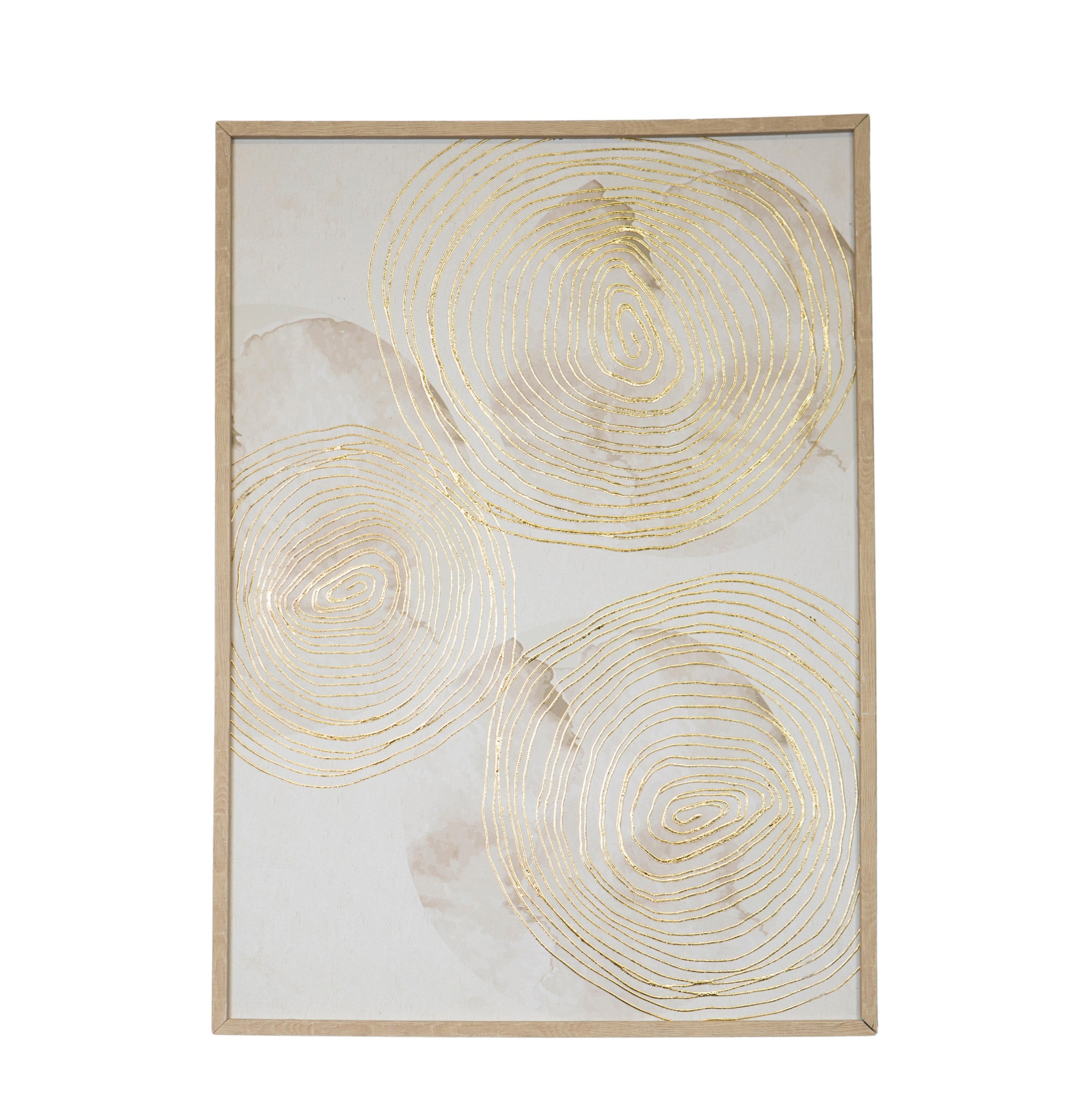 QUADRO ABSTRATO DOURADO 50X70CM