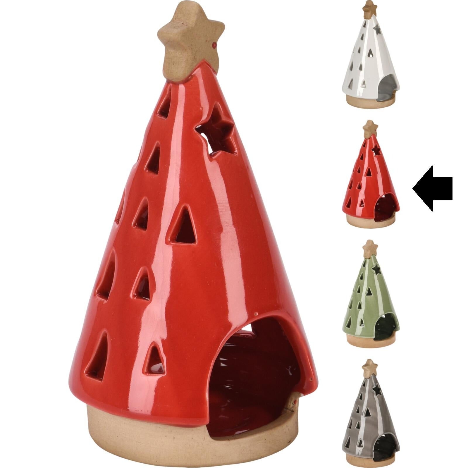 CASTIÇAL ÁRVORE VERMELHA 9X15Cm