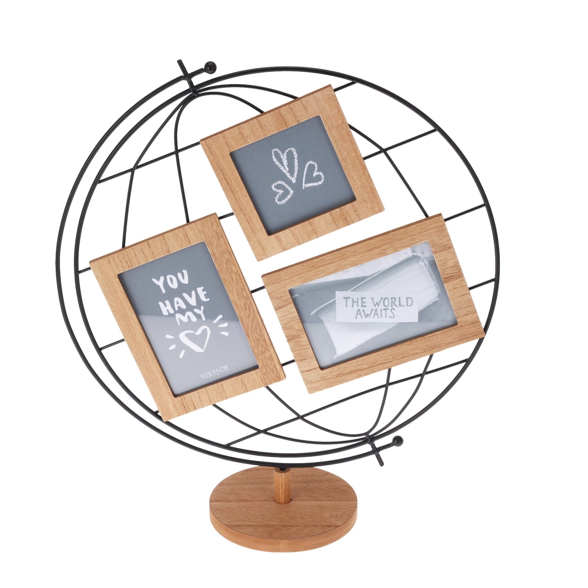 MOLDURA GLOBO 3 FOTOS 42X45CM