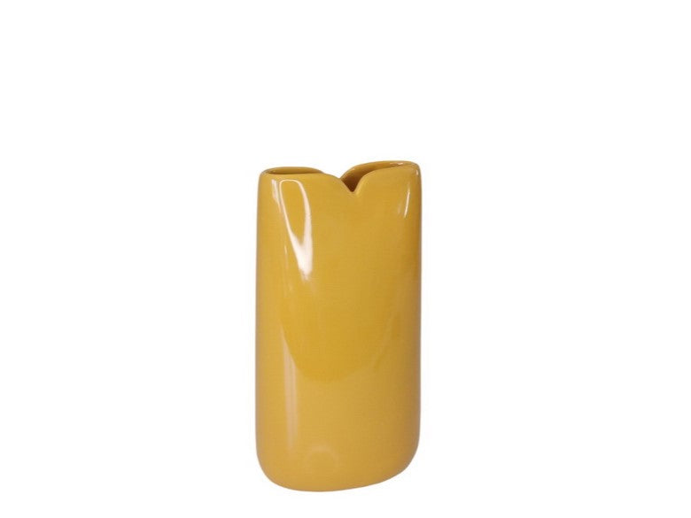 JARRÓN SACA AMARILLO 11X8X21CM