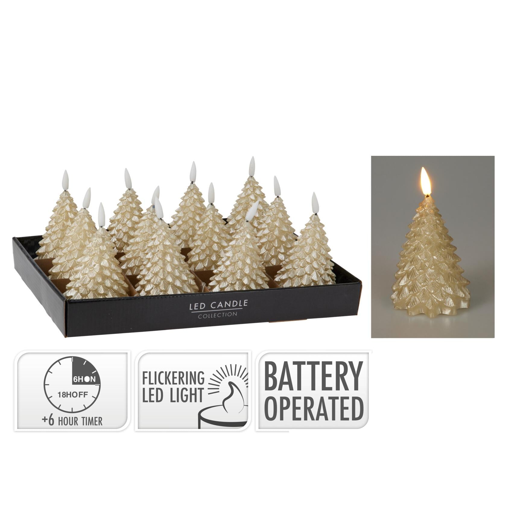 PINHEIRO C/ VELA LED 11Cm