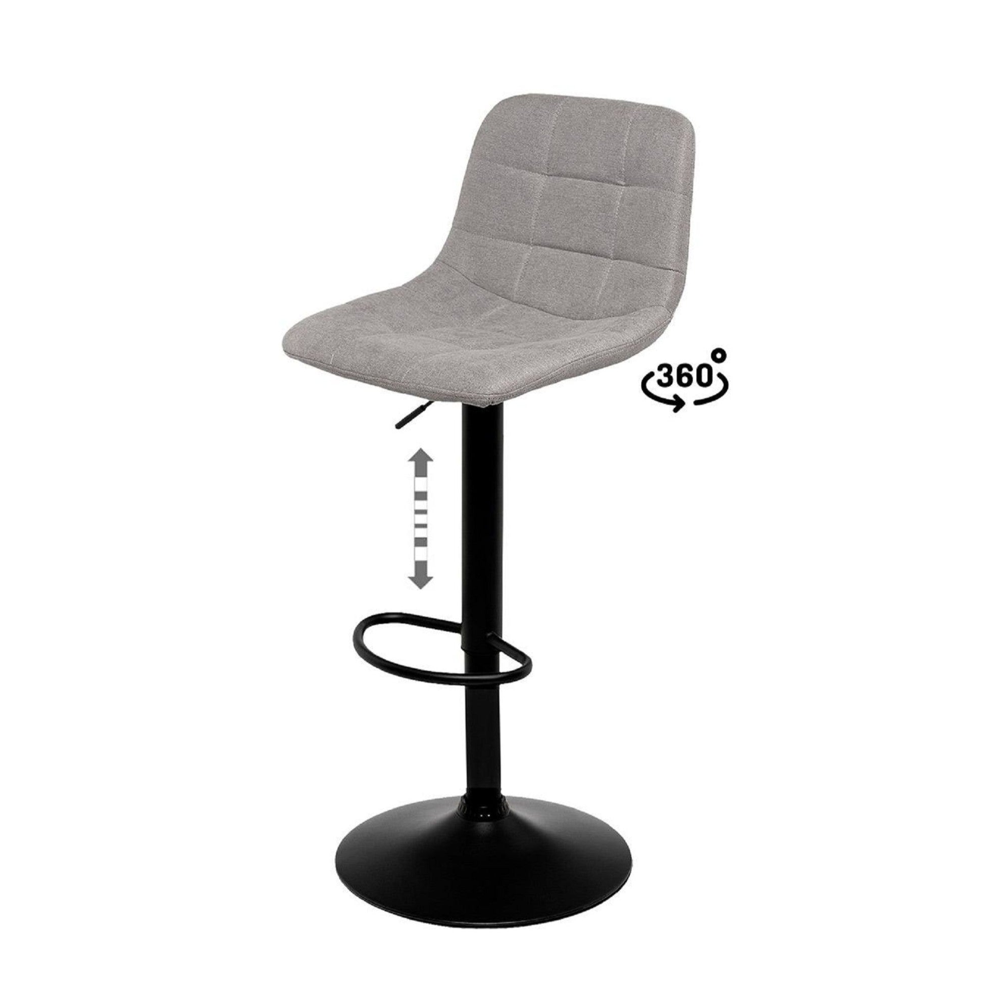TAMBORETE CINZA CLARO 43X50X88/109CM