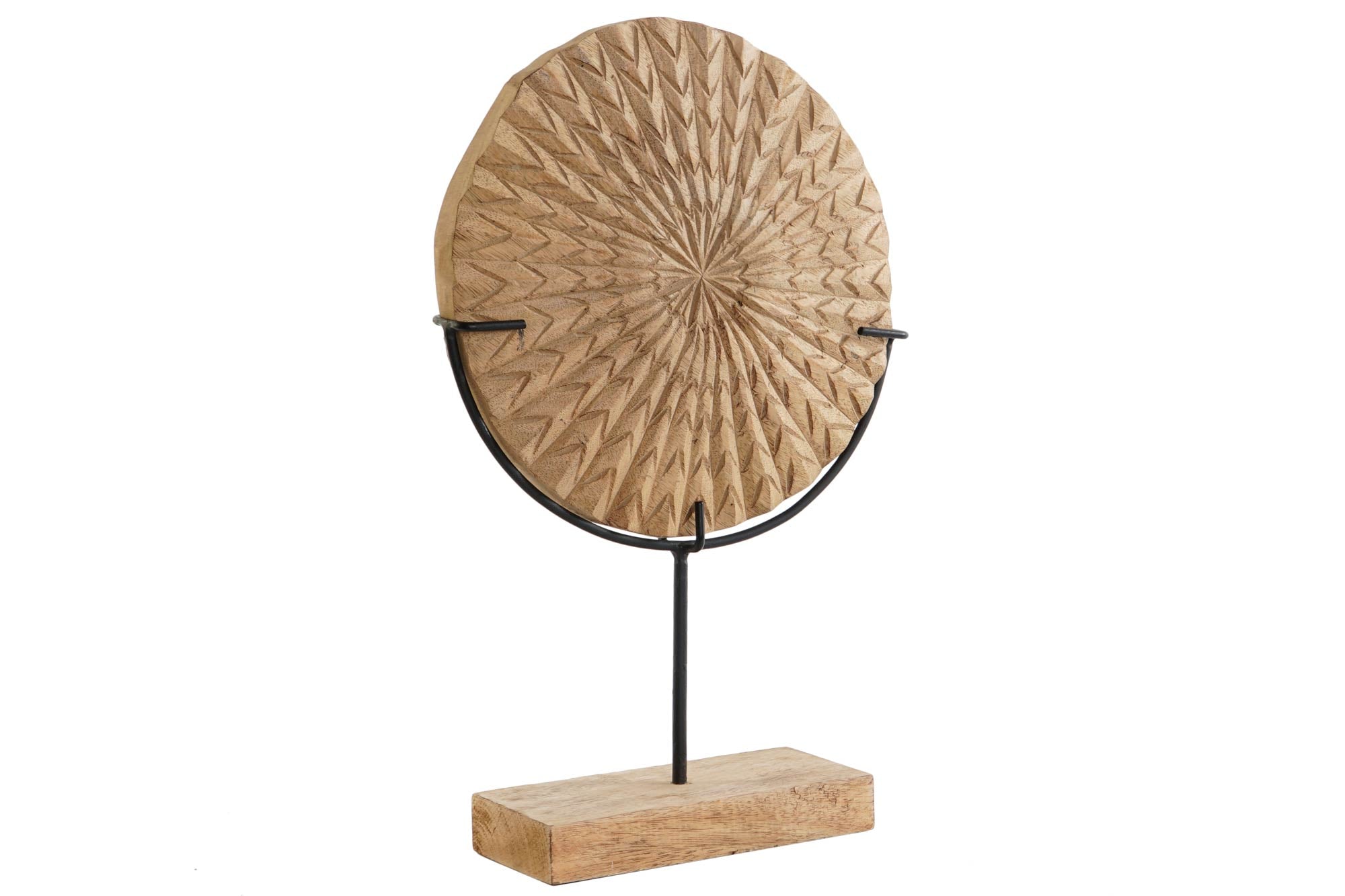ESTATUETA MADEIRA/METAL 32X9X47CM
