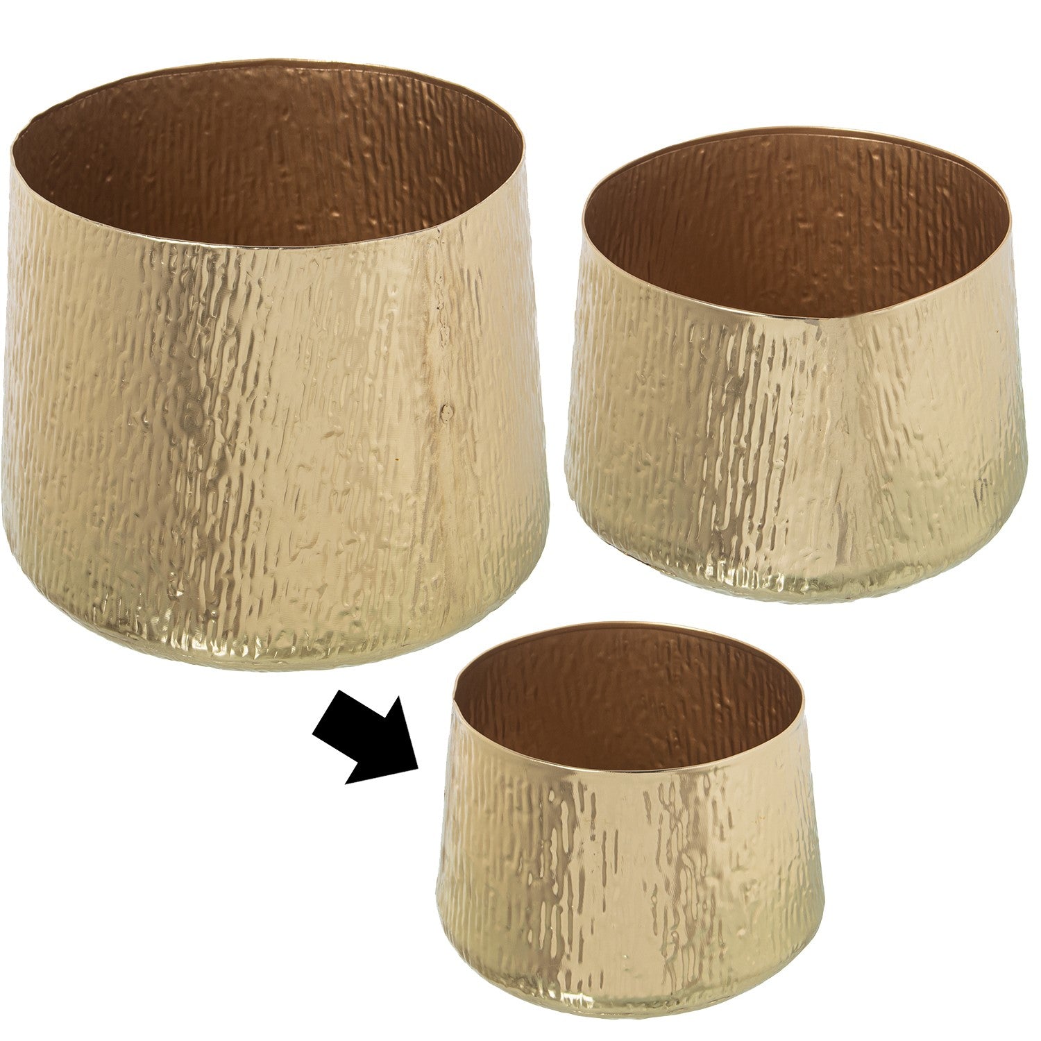 CAJA DE FLORES DORADA 16X16X15CM