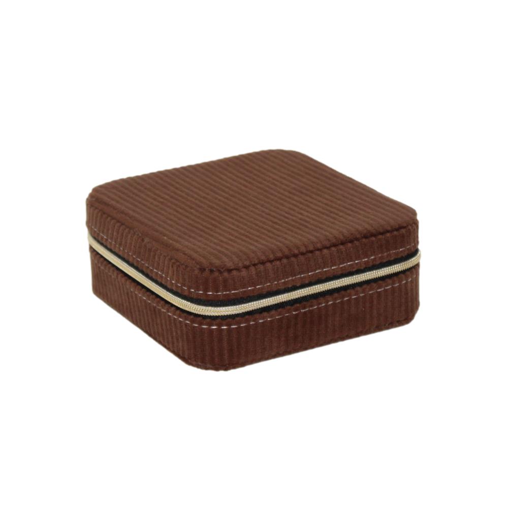 JOYERO MARRÓN 12X12X5CM