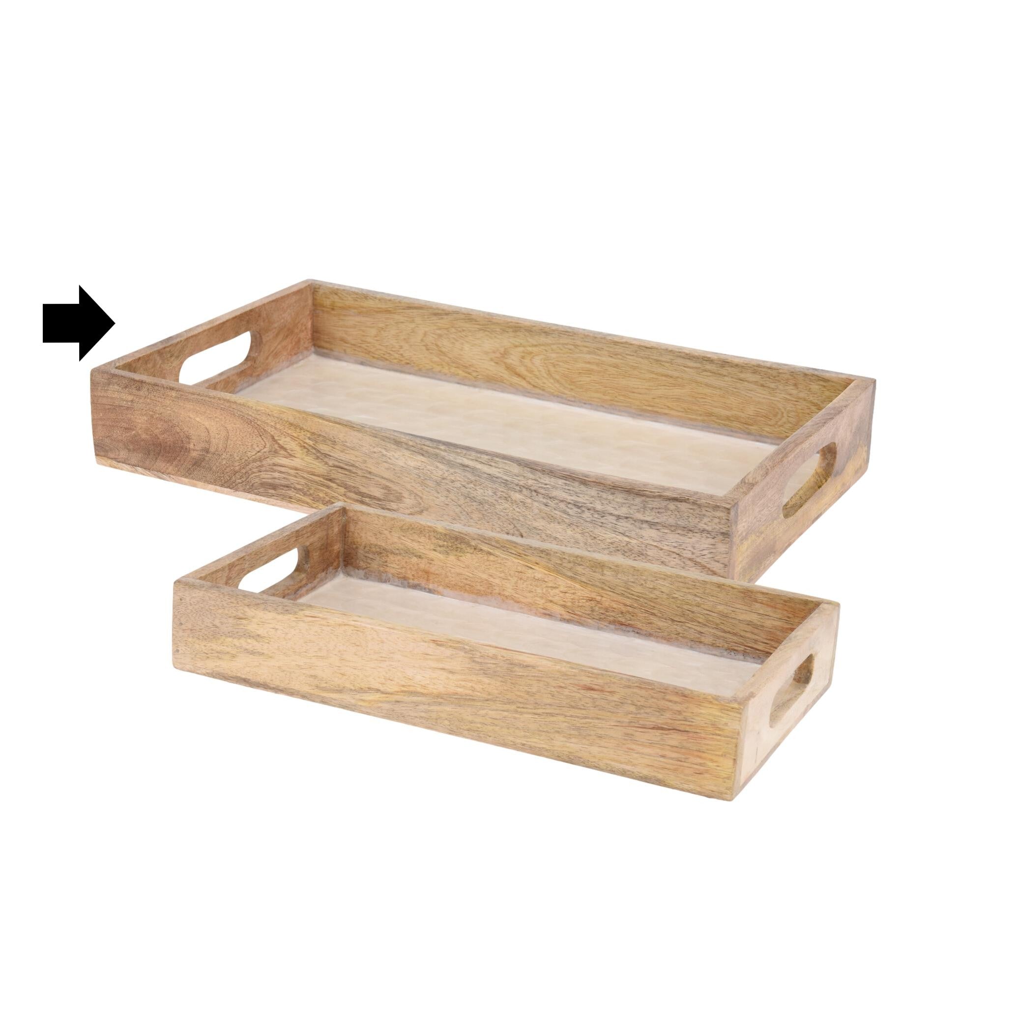 BANDEJA MANGO/MADREPÉROLA 42x25CM