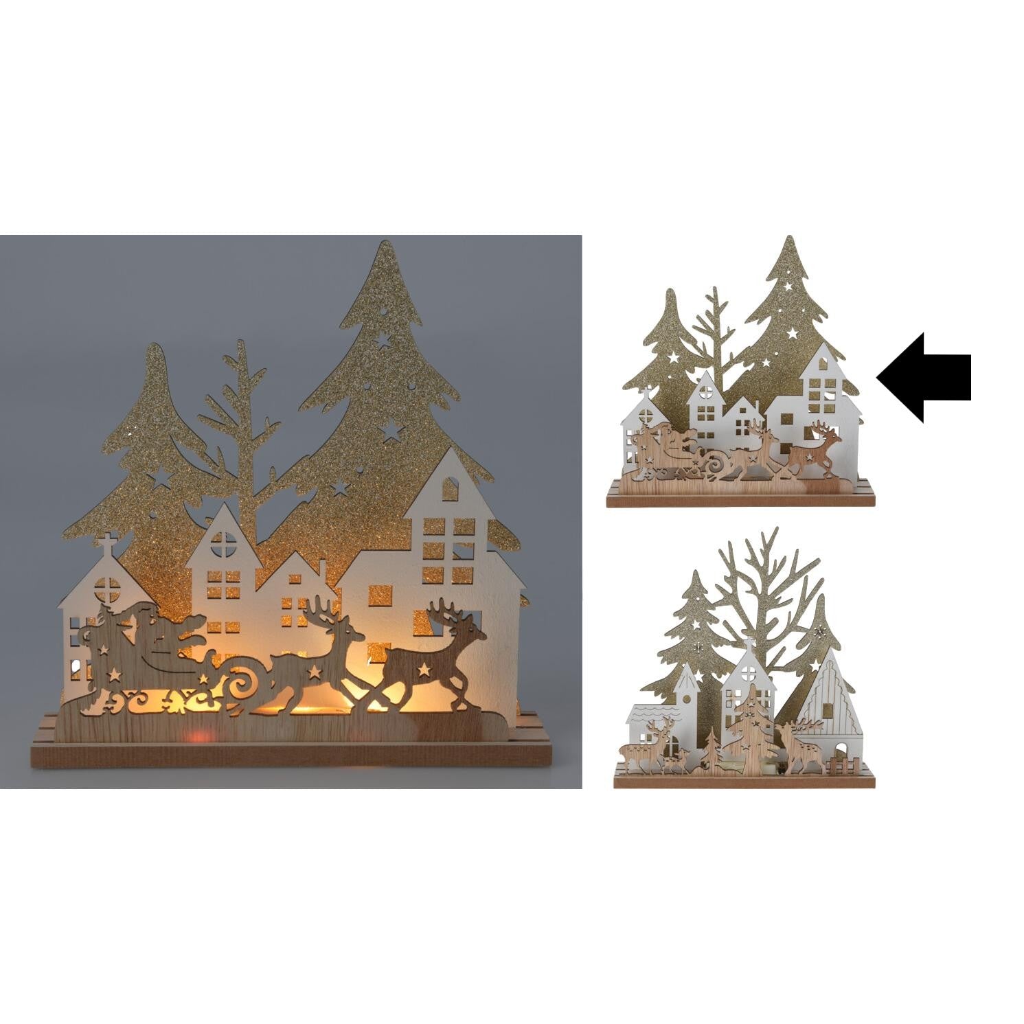 DECOR NATAL C/ LED 19,5X19,5CM