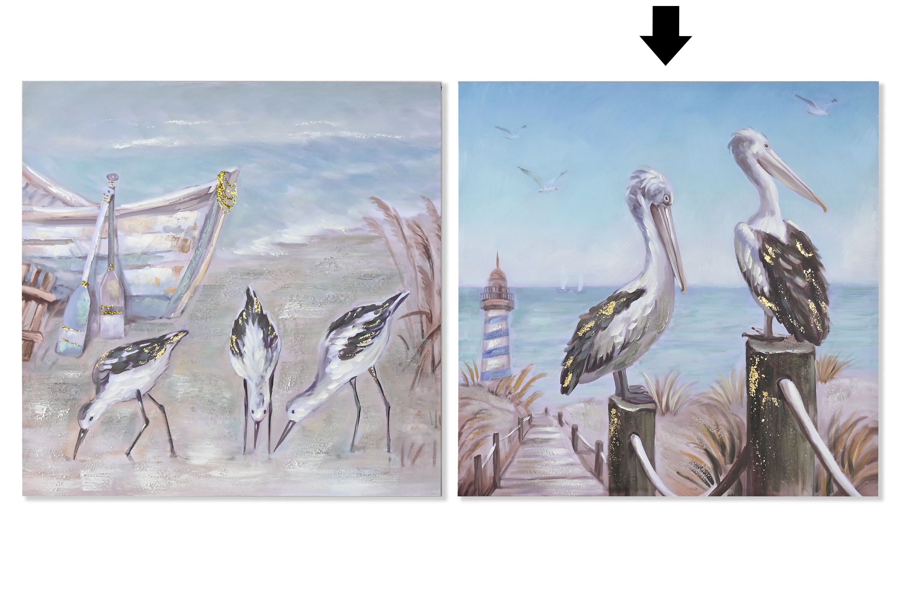 TELA PELICANOS 80X80CM