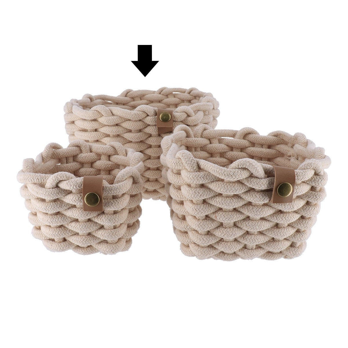 CESTO POLIESTER/ALGODÃO 22X22X15CM