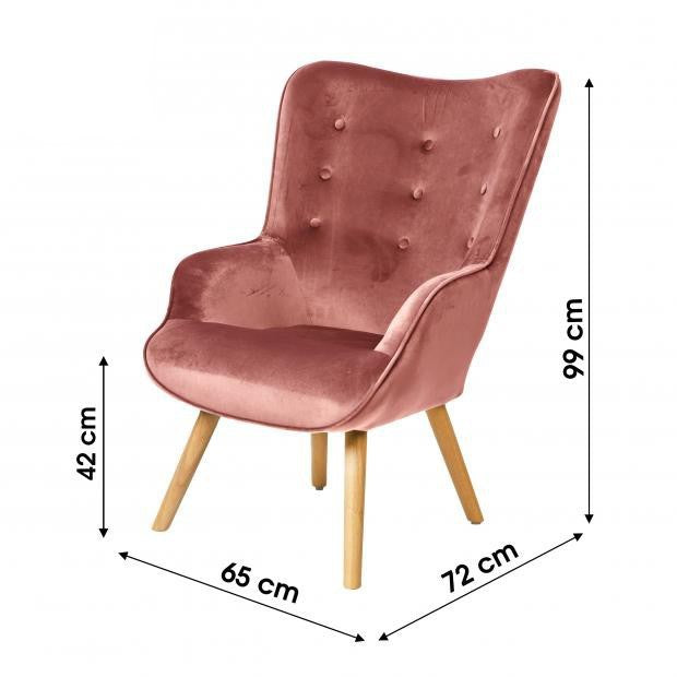 CADEIRÃO ROSA 72X65X99CM