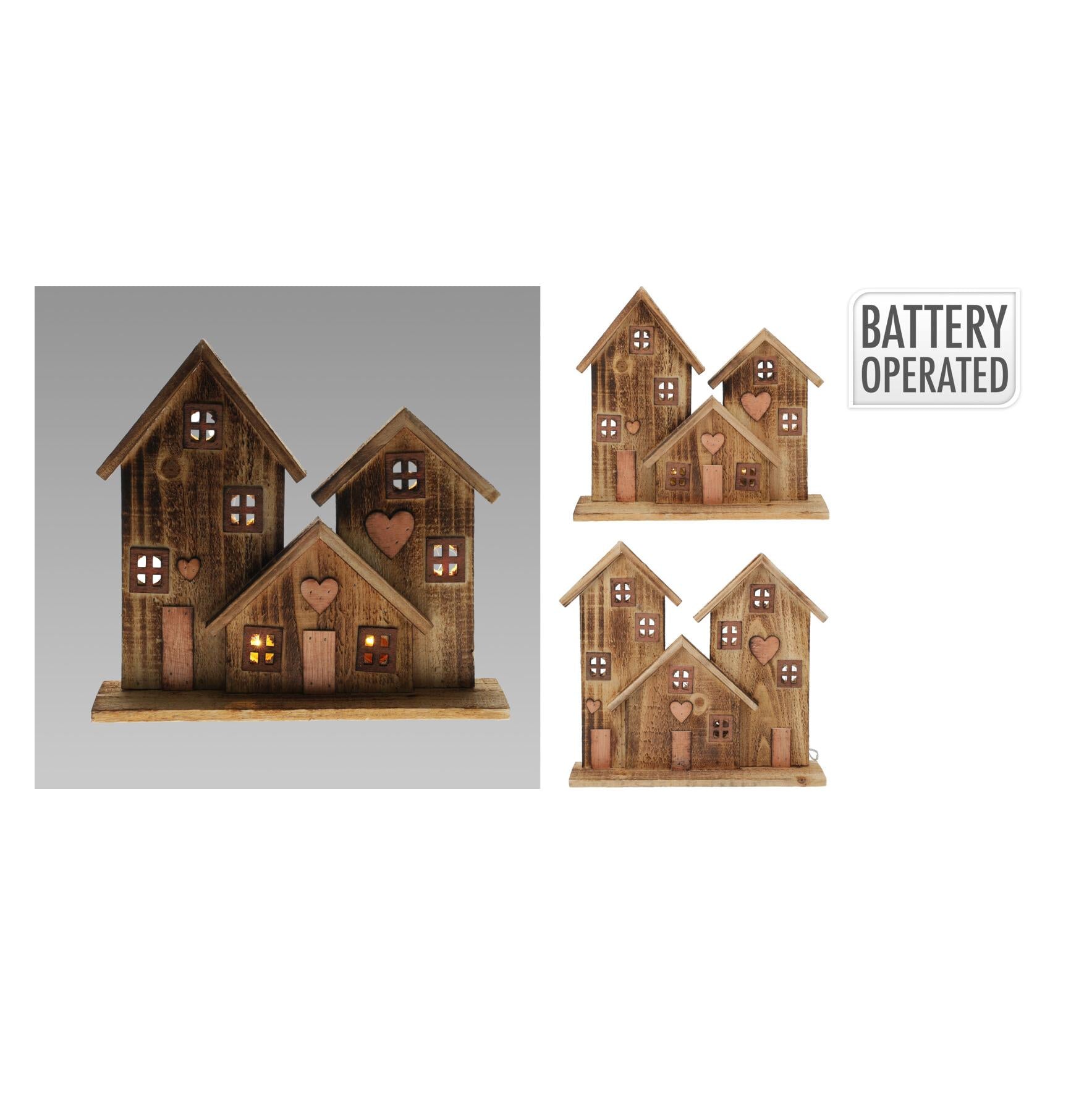 CASAS MADEIRA C/ LED 29Cm