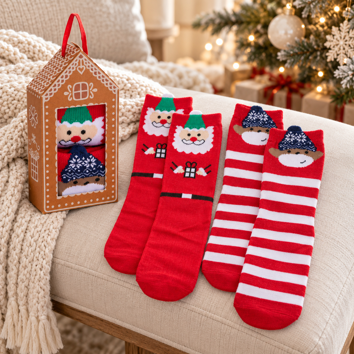 PACK 2 PARES MEIAS NATAL 36-42