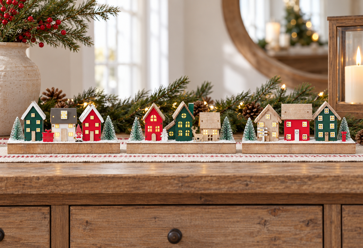 VILA NATAL C/ LED 25X6X11Cm