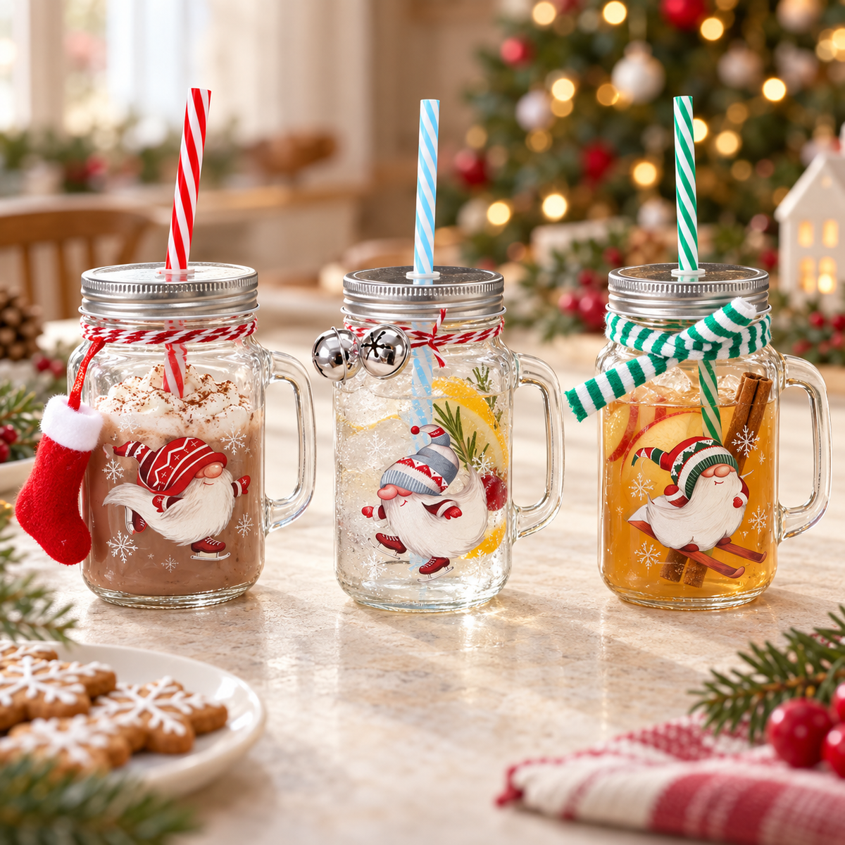 CANECA NATAL C/ PALHINHA 450ml