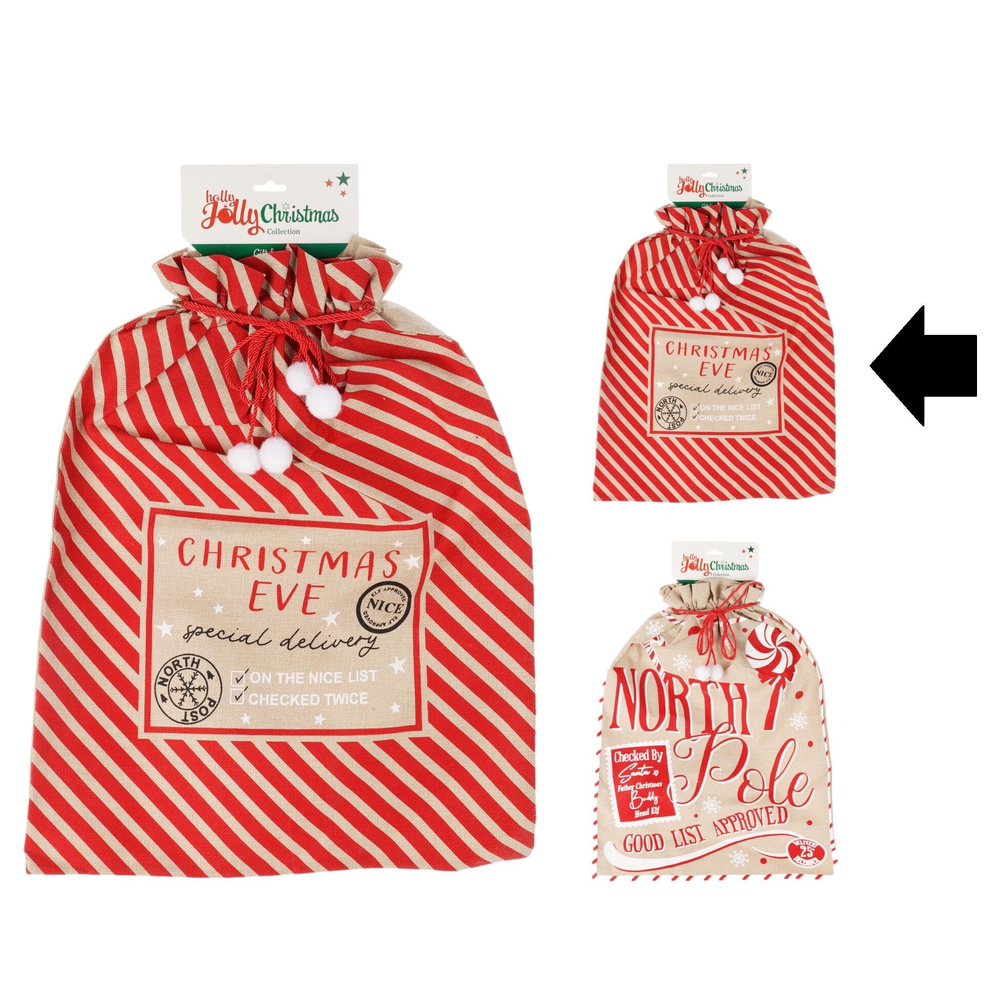 SACO DE NATAL VERMELHO 50X70Cm