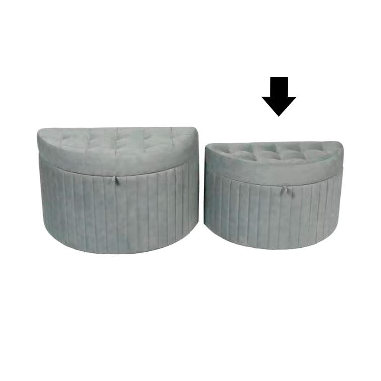 BANQUETA CINZA C/ ARRUMAÇÃO 72X34X45CM
