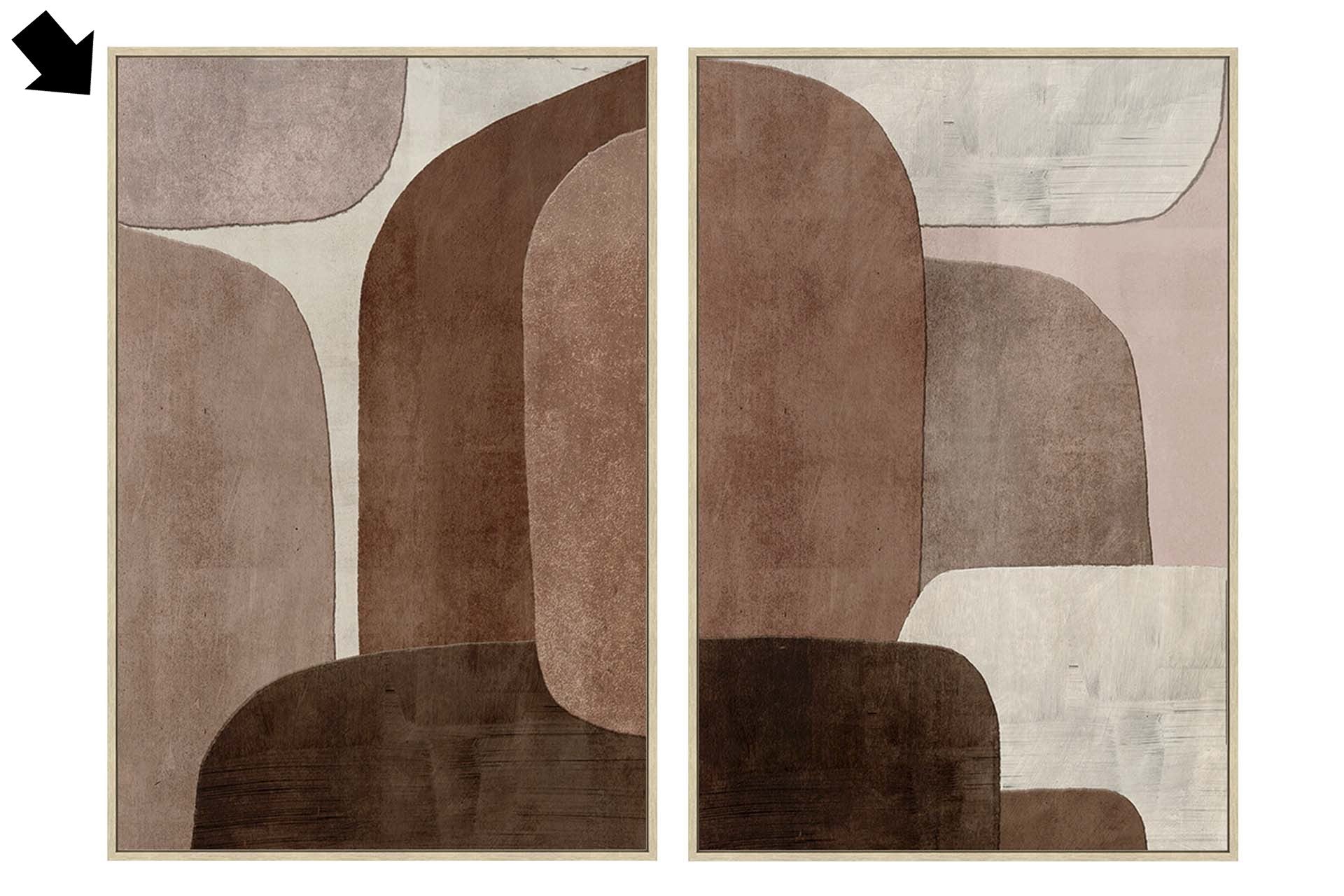 QUADRO ABSTRATO ROSA 63X83CM