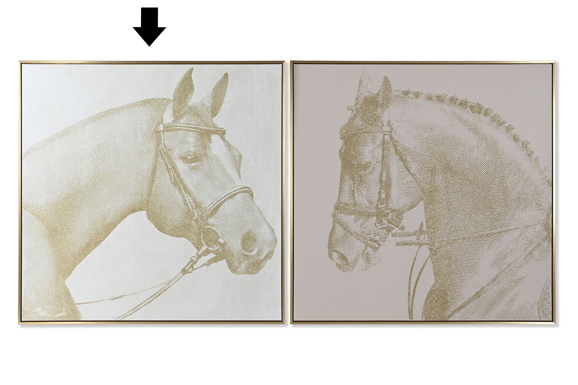 QUADRO CAVALO 103X103CM