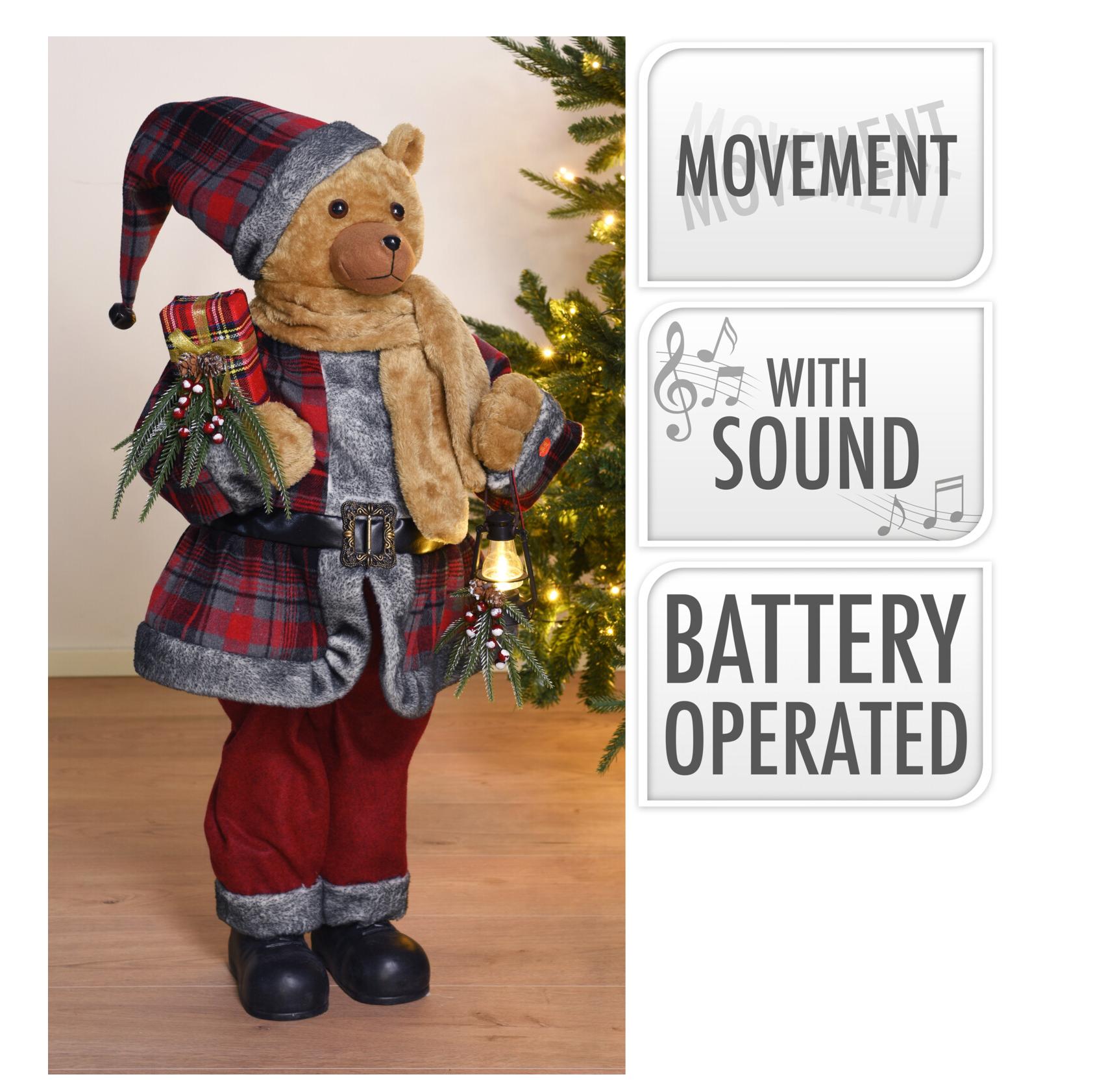 URSO NATAL C/ SOM E LED