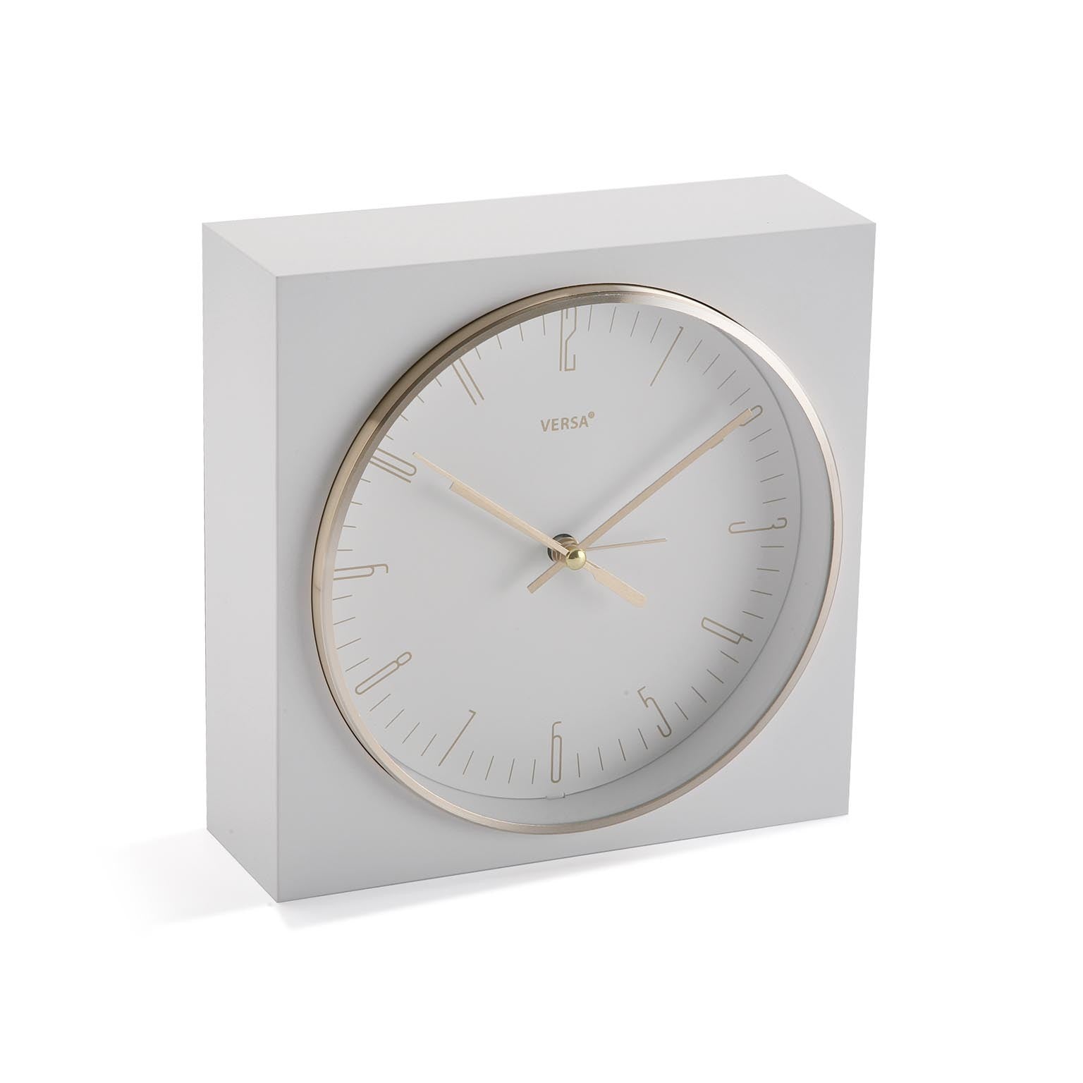 RELOJ BLANCO/ORO 16.5X16.5X6.5CM