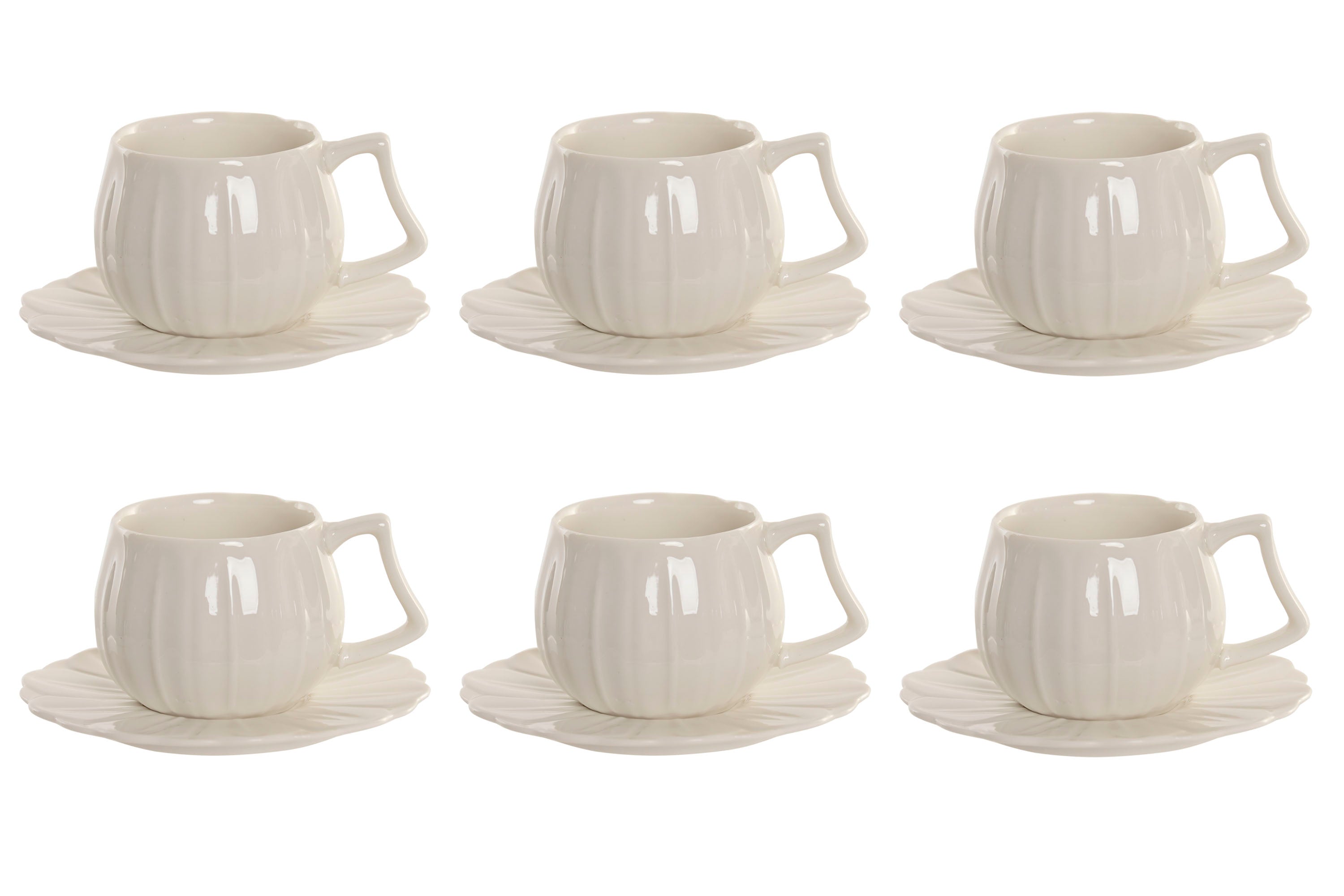 CONJ. 6 TAZAS CAFÉ PORCELANA BLANCA 120ml