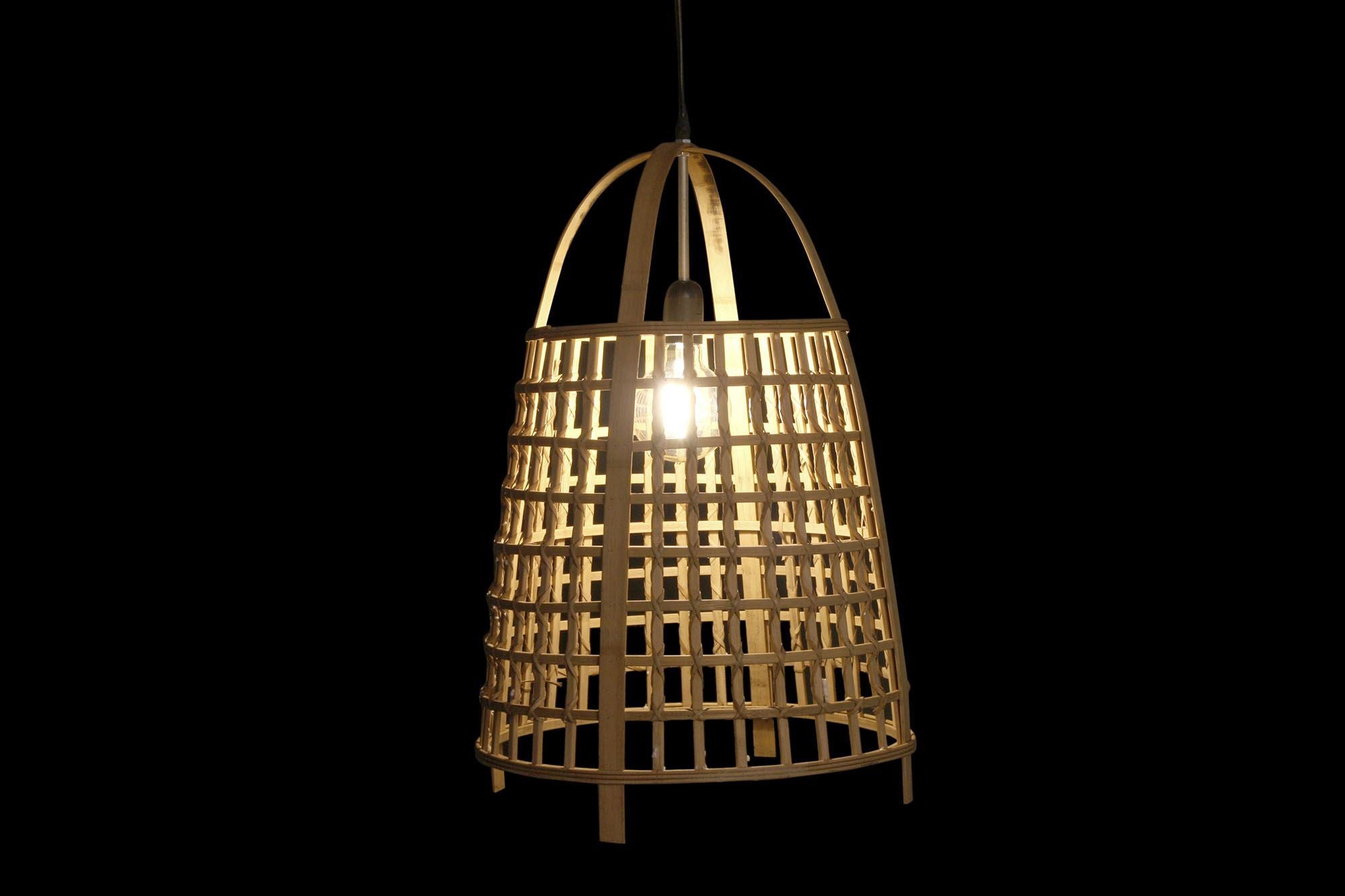 CANDEEIRO TETO RATTAN 42X42X63CM