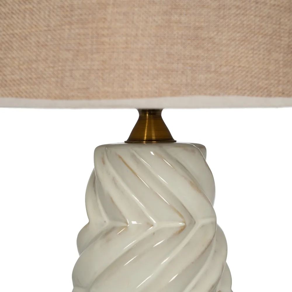 CANDEEIRO BEGE/BRANCO 40X40X72CM